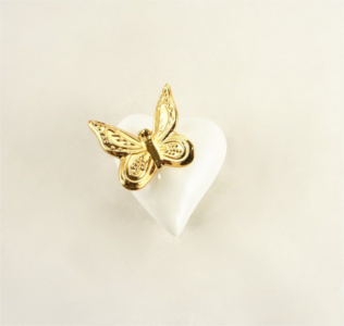 Contenitore farfalla oro