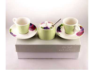 Set tazze caffè in porcellana con decoro Fancy di Claraluna