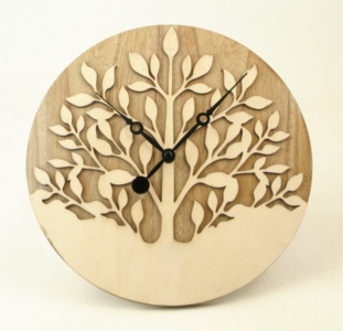 Orologio tondo legno cuoregaio