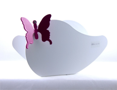 Portatovaglioli farfalla rosa