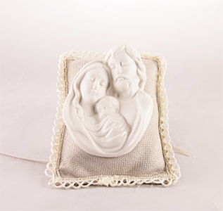 Sacra famiglia con portaconfetti