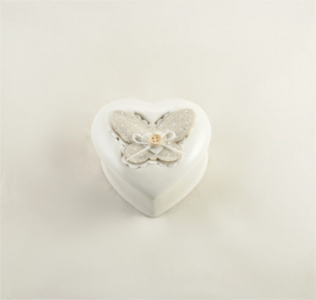Contenitore cuore stoffa