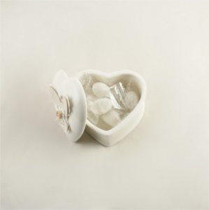 Contenitore cuore stoffa