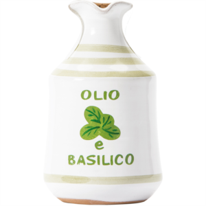 Oliera olio aromatizzato basilico