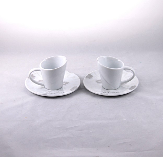Set tazze caffè in porcellana con decoro Fancy di Claraluna